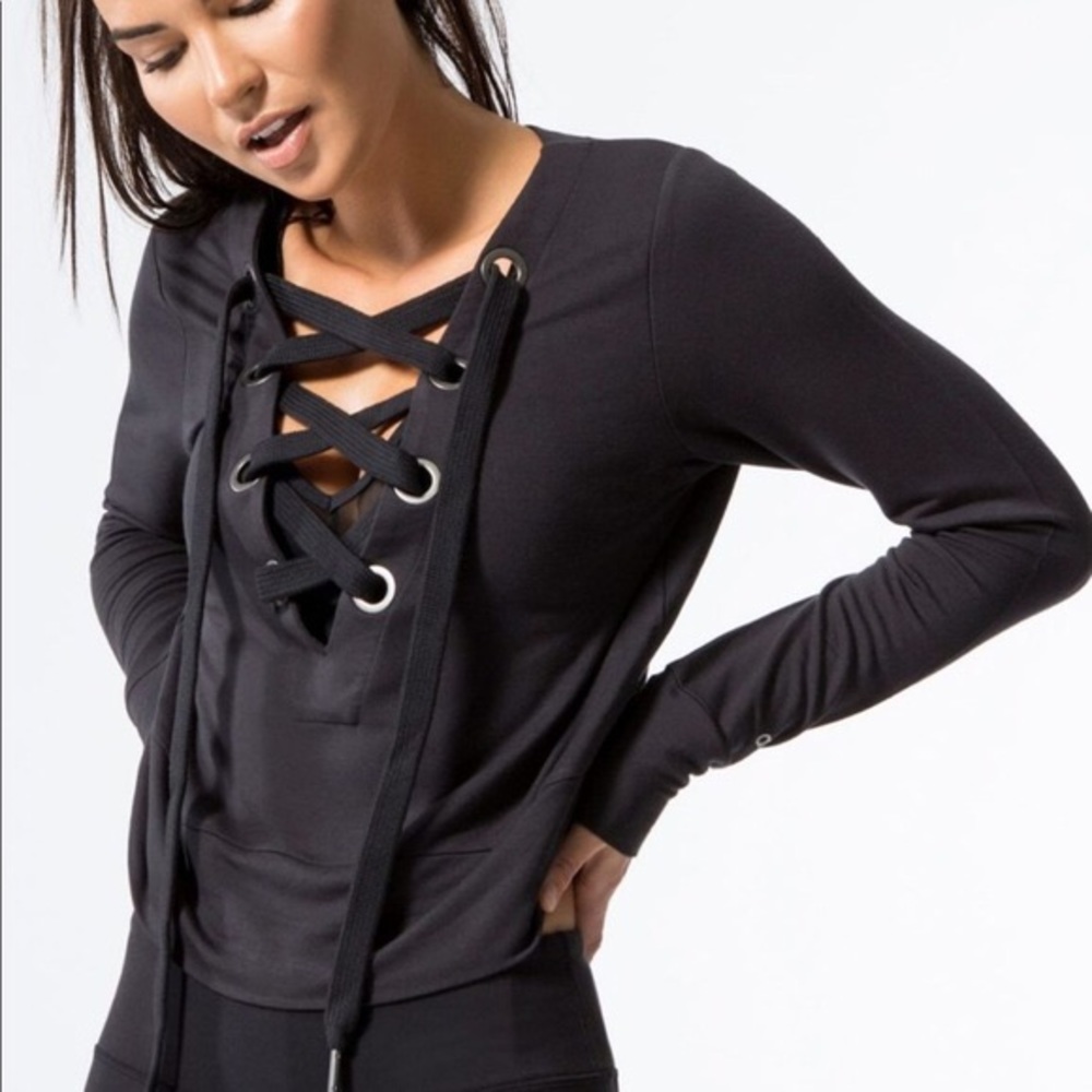Alo yoga lace up top